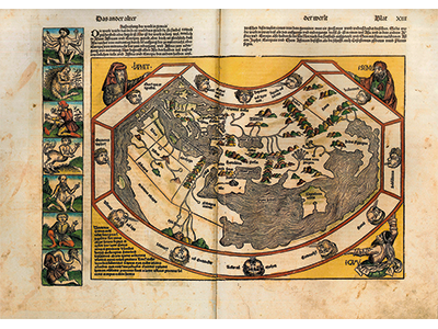 Abb. 15: Weltkarte aus: Hartmann Schedel, Weltchronik (1493)