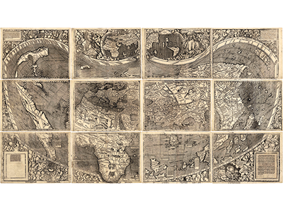 Abb. 17: Martin Waldseemüller, Weltkarte in Herzform (1507)
